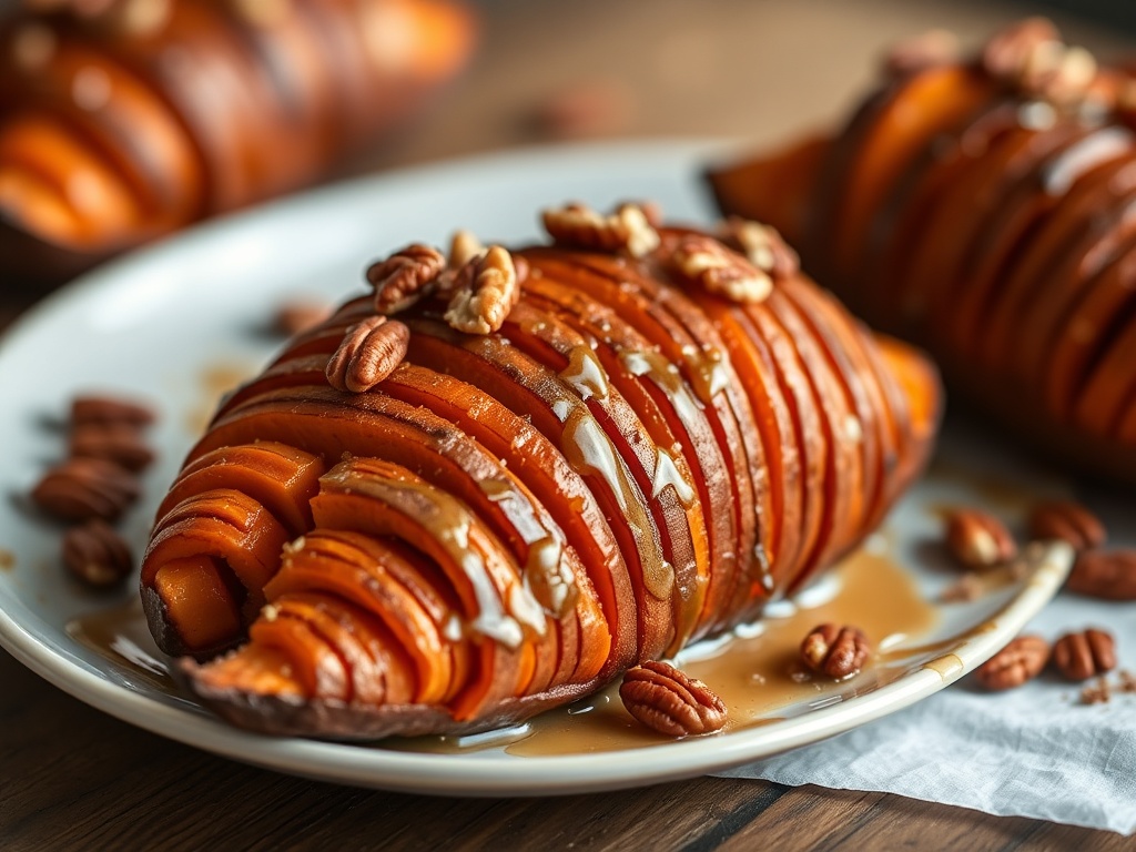 Airfryer Hasselback-Süßkartoffel