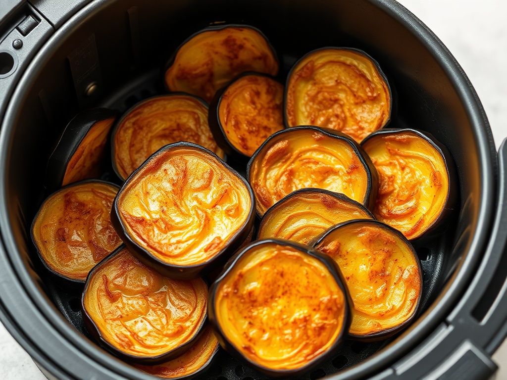 Auberginen-Scheiben im Airfryer