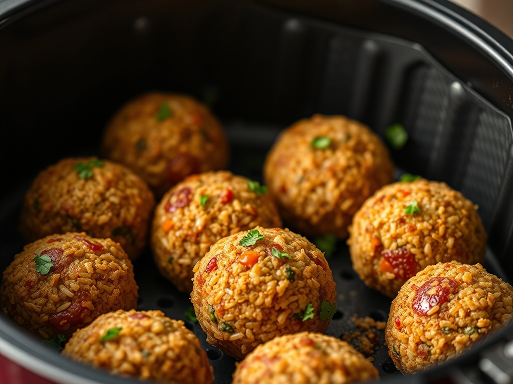 Bulgur-Gemüse-Bällchen aus dem Airfryer
