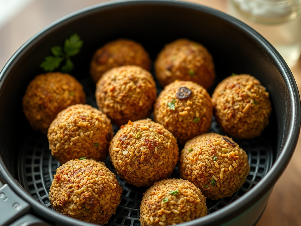 Knusprige Falafel aus dem Airfryer im Batch