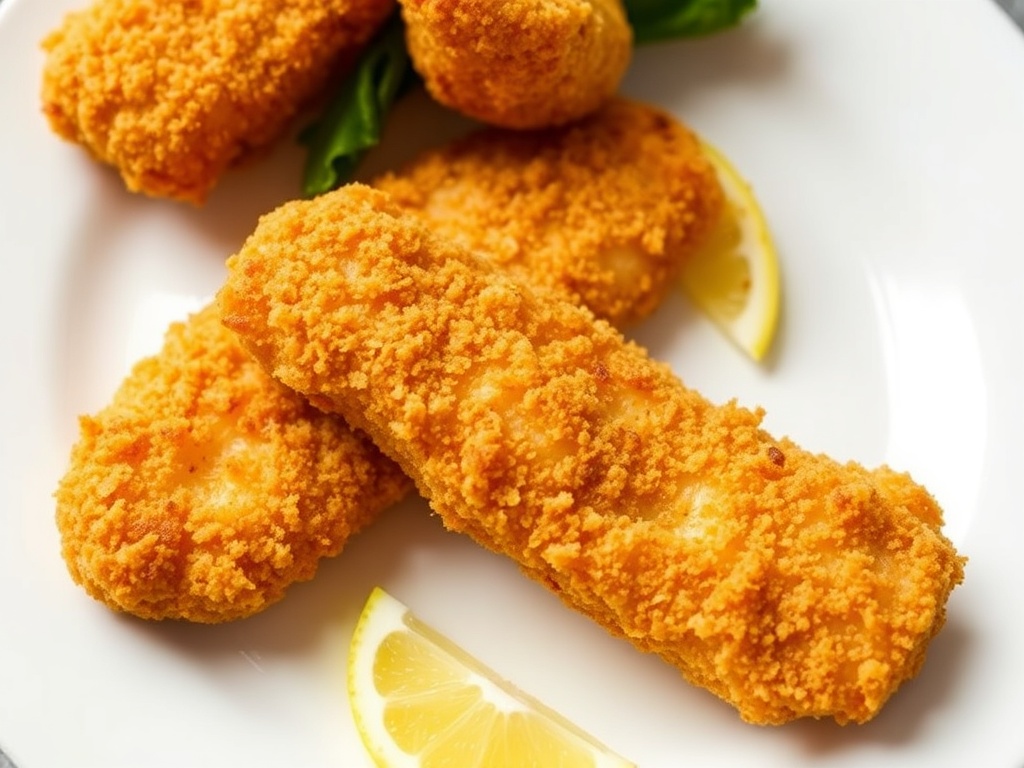 Selbst paniertes Kabeljaufilet aus dem Airfryer
