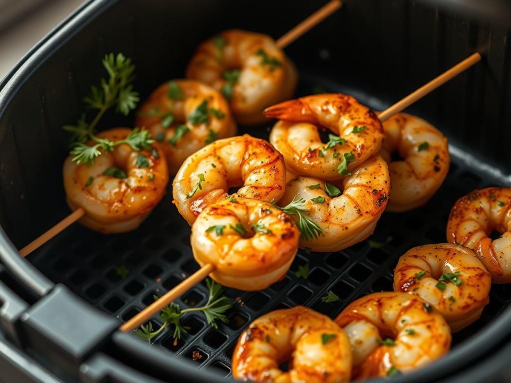 Garnelen-Spieße im Airfryer