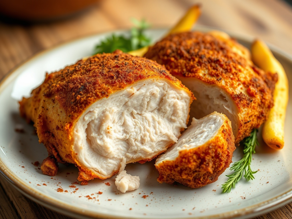Saftige Hähnchenbrust mit Paprika-Marinade aus dem Airfryer