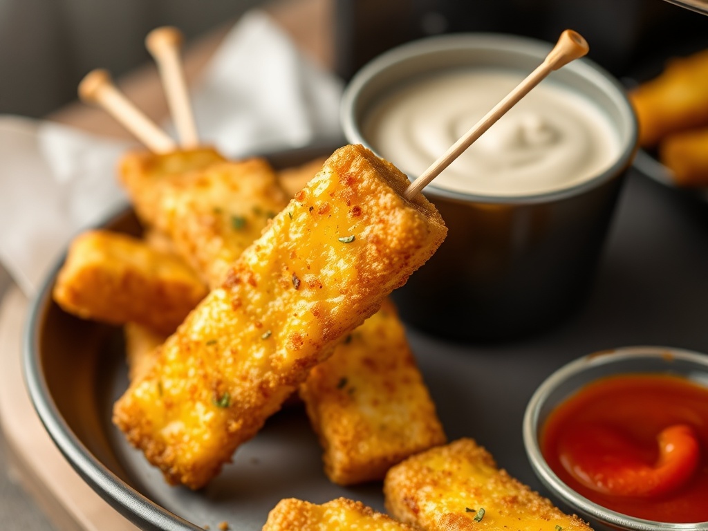 Halloumi-Sticks im Airfryer