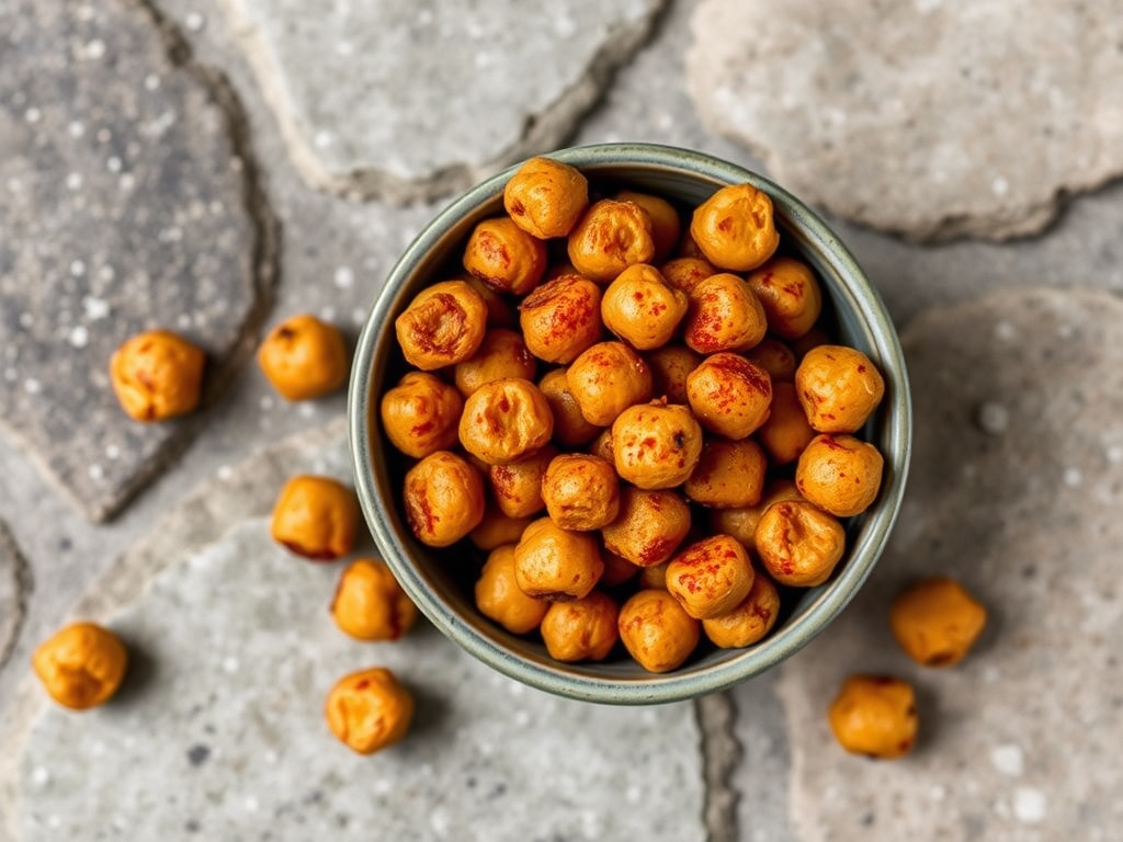 Geröstete Kichererbsen als Snack aus dem Airfryer