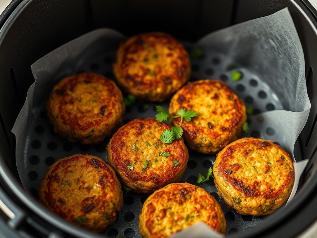 Linsenfrikadellen im Airfryer