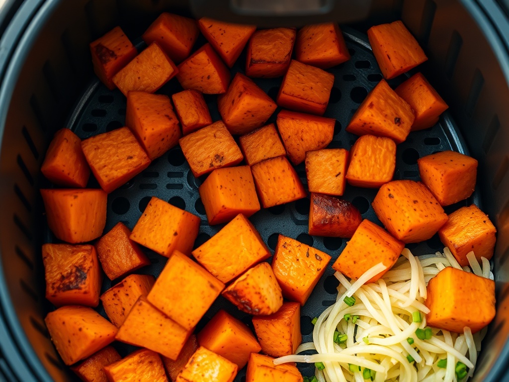 Süßkartoffel-Würfel Airfryer Meal Prep