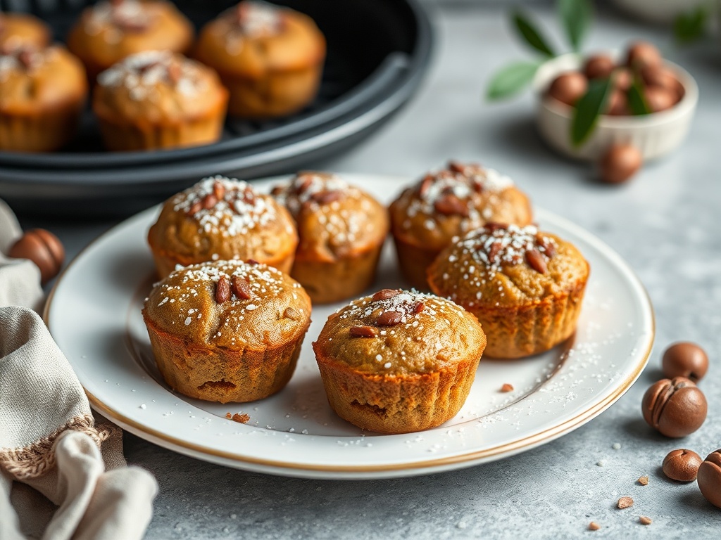 Mini-Nusskuchen im Airfryer