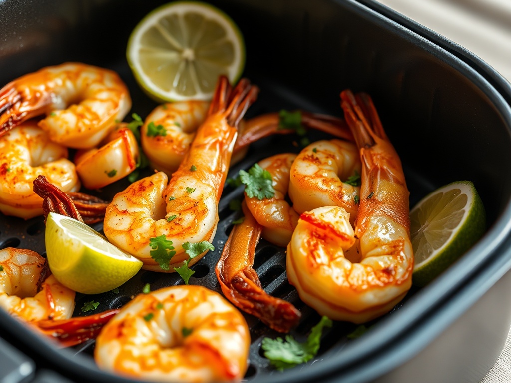 Scampi mit Limette im Airfryer