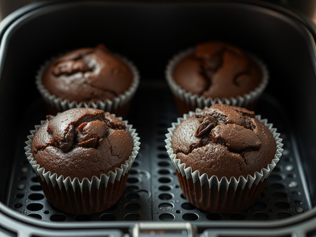 Schokoladen-Muffins im Airfryer