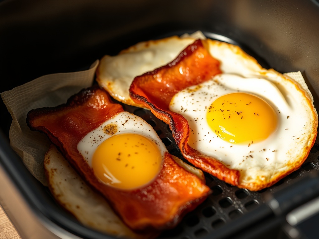 Speck & Eier im Airfryer aus dem Airfryer