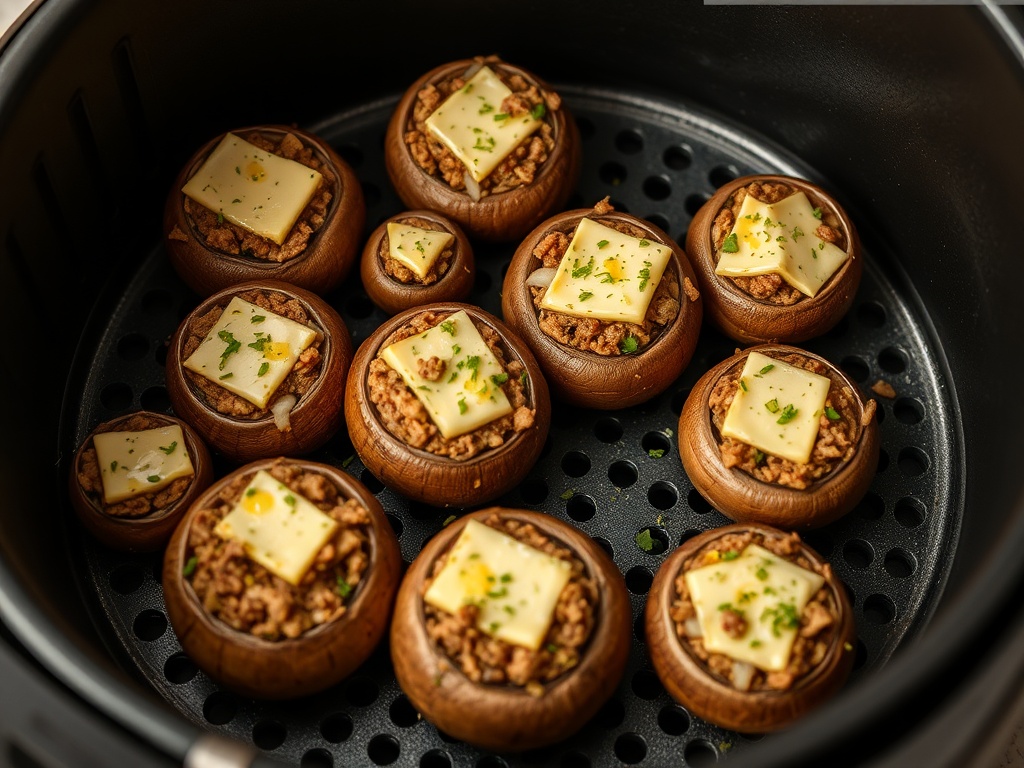 Gefüllte Champignons im Airfryer
