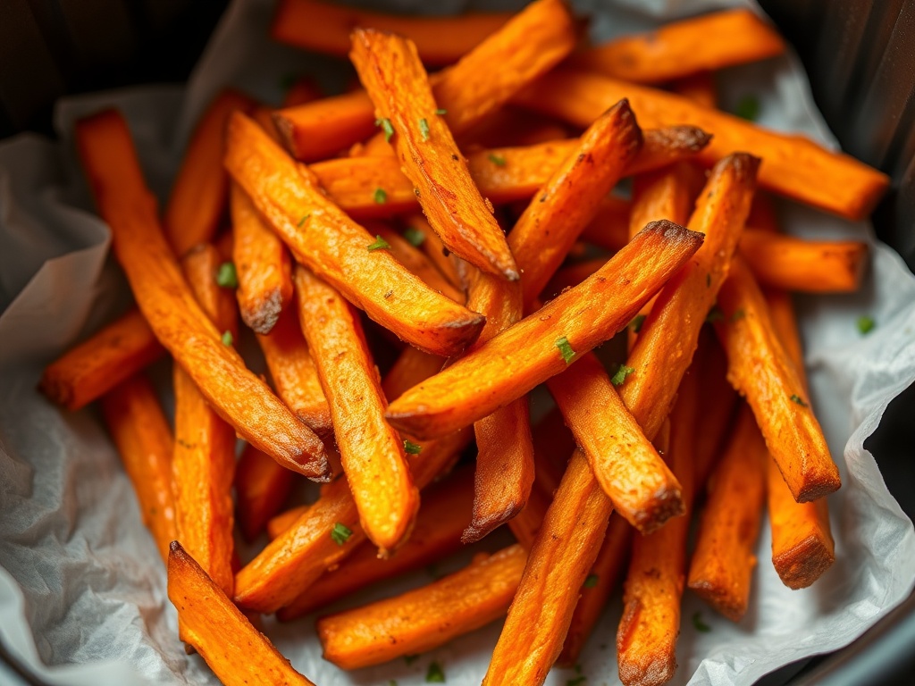 Süßkartoffel-Pommes im Airfryer
