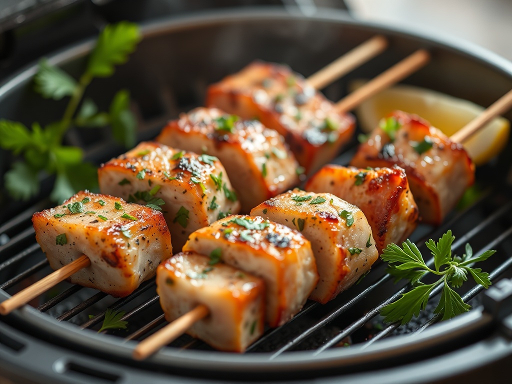 Thunfisch-Spieße im Airfryer